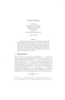 Koszul Algebras