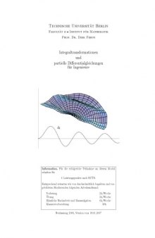 Integraltransformationen und partielle Differentialgleichungen für Ingenieure [Lecture notes]