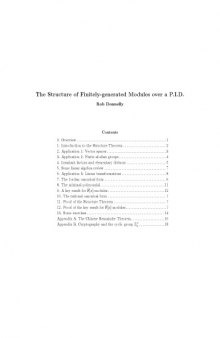 The Structure of Finitely-generated Modules over a P.I.D. [expository notes]