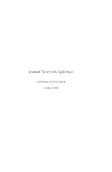 Invariant Theory with Applications [Lecture notes]