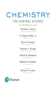 Chemistry. The Central Science in SI Units, global edition   14th ed.