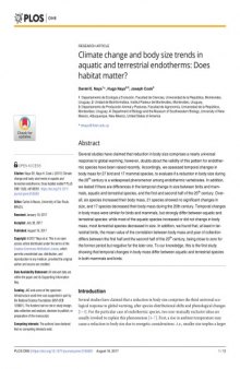 Climate change and body size trends in aquatic and terrestrial endotherms: Does habitat matter?
