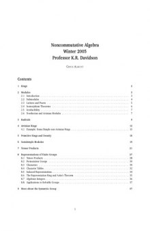 Noncommutative Algebra [Lecture notes]