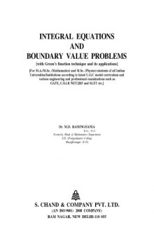 Integral Equation & Boundary Value Problem