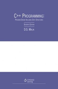 C++ Programming. Program Design including Data Structures
