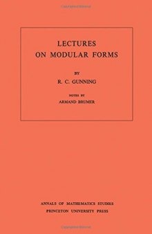 Lectures on Modular Forms.