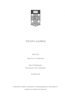 The Weyl Algebras [thesis]