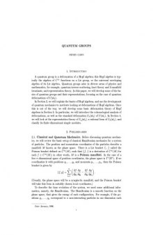 Quantum Groups [expository notes]