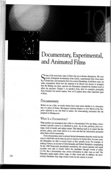 Documentary, Experimental and Animated Films