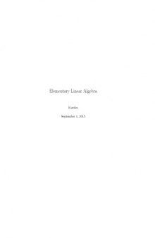 Elementary Linear Algebra [Lecture notes]