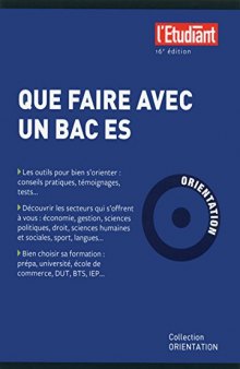 Que faire avec un BAC ES