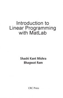 Introduction to Linear Programming with MatLab