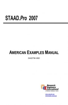 STAAD.Pro 2007 American Examples Manual