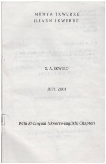 Mụnya Ikwerre (Learn Ikwerre). With Bi-Lingual (Ikwerre-English) Chapters