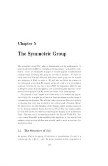 Chapter 5: The Symmetric Group