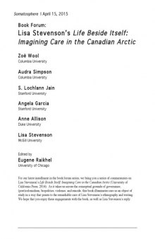 Lisa Stevenson’s Life Beside Itself: Imagining Care in the Canadian Artic