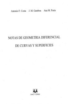 Notas de Geometría Diferencial de Curvas y Superficies