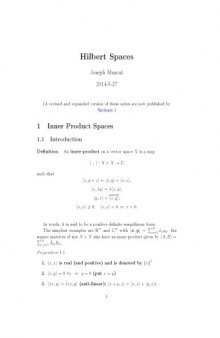 Hilbert Spaces [expository notes]
