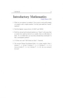 Introductory Mathematics [expository notes]