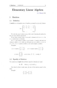 Elementary Linear Algebra [expository notes]