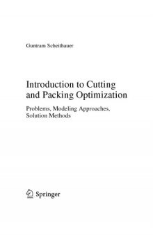 Introduction to Cutting and Packing Optimization. Problems, Modeling Approaches, Solution Methods