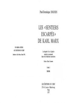 Les « sentiers escarpés » de Karl Marx