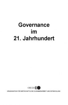 Governance in the 21st century : Zukunftsstudien.