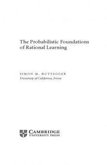The Probabilistic Foundations of Rational Learning