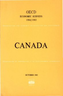 Oecd Economic Surveys : Canada 1984-1985.