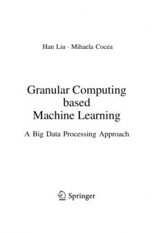 Granular Computing based Machine Learning. A Big Data Processing Approach