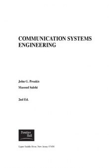 Communication Systems Engineering with inserted solution manual[John G. Proakis, Masoud Salehi]