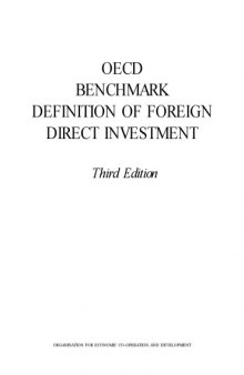 OECD Benchmark Definition of Foreign Direct Investment : Third Edition