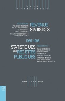 Revenue statistics, 1965-1998 = Statistiques des recettes publiques, 1965-1968.