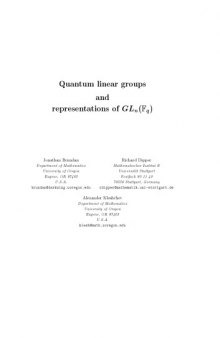 Quantum linear groups and representations of GLn(Fq)