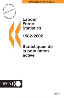 Labour force statistics 1982-2002 = Statistiques de la population active 1982-2002.