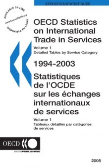 OECD Statistics on International Trade in Services : Volume I: Detailed Tables by Service Category - 1994-2003-2005 Edition.