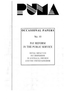 Pay Reform in the Public Service : Initial Impact on Pay Dispersion in Australia, Sweden and the United Kingdom No. 10