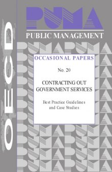 Contracting out government services : best practice guidelines and case studies.