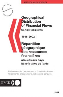 Geographical Distribution of Financial Flows to Aid Recipients 1998/2002 : 2004 Edition.