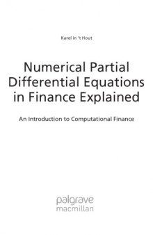 Numerical Partial Differential Equations in Finance explained. An Introduction to Computational Finance