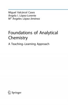 Foundations of Analytical Chemistry. A Teaching–Learning Approach