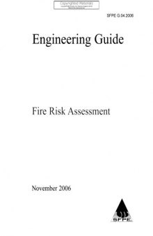 SFPE Guide to Fire Risk Assessment