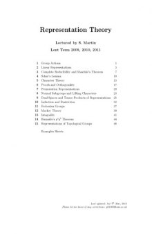 Representation Theory, Lent Term 2009, 2010, 2011