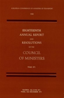 Eighteenth annual report and resolutions of the council of ministers, year 1971