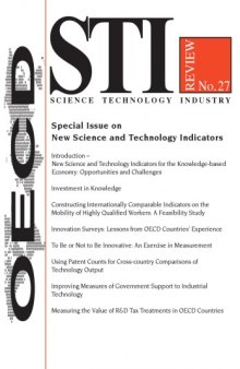 Special Issue on New Science and Technology Indicators, No. 27 Volume 2000 Issue 2