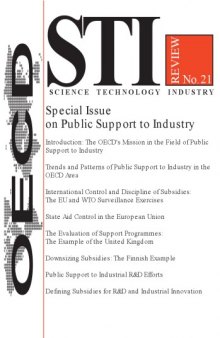 STI Review : No. 21: Special Issue on Public Support to Industry.