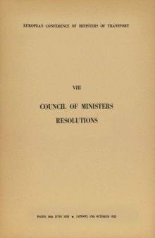 Council of ministers resolutions. VIII