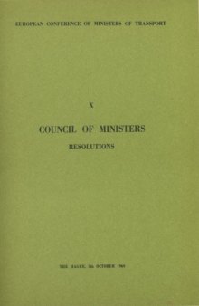 Council of ministers resolutions. X