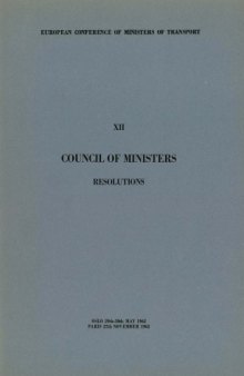 Council of ministers resolutions. XII