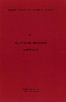 Council of ministers resolutions. XVI